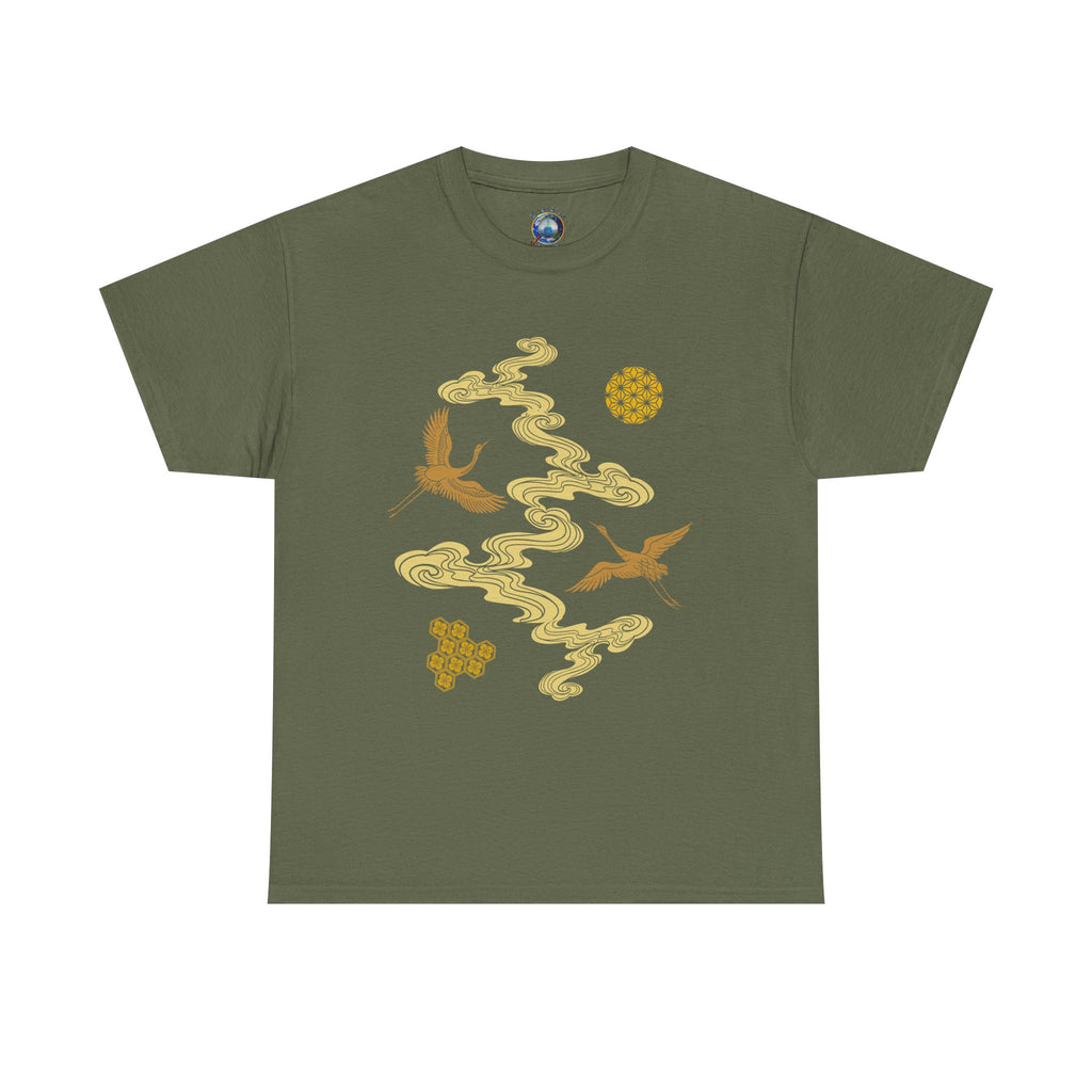 Crane & Gold Cloud Tee — Japanese inspired vintage Crane T-Shirt