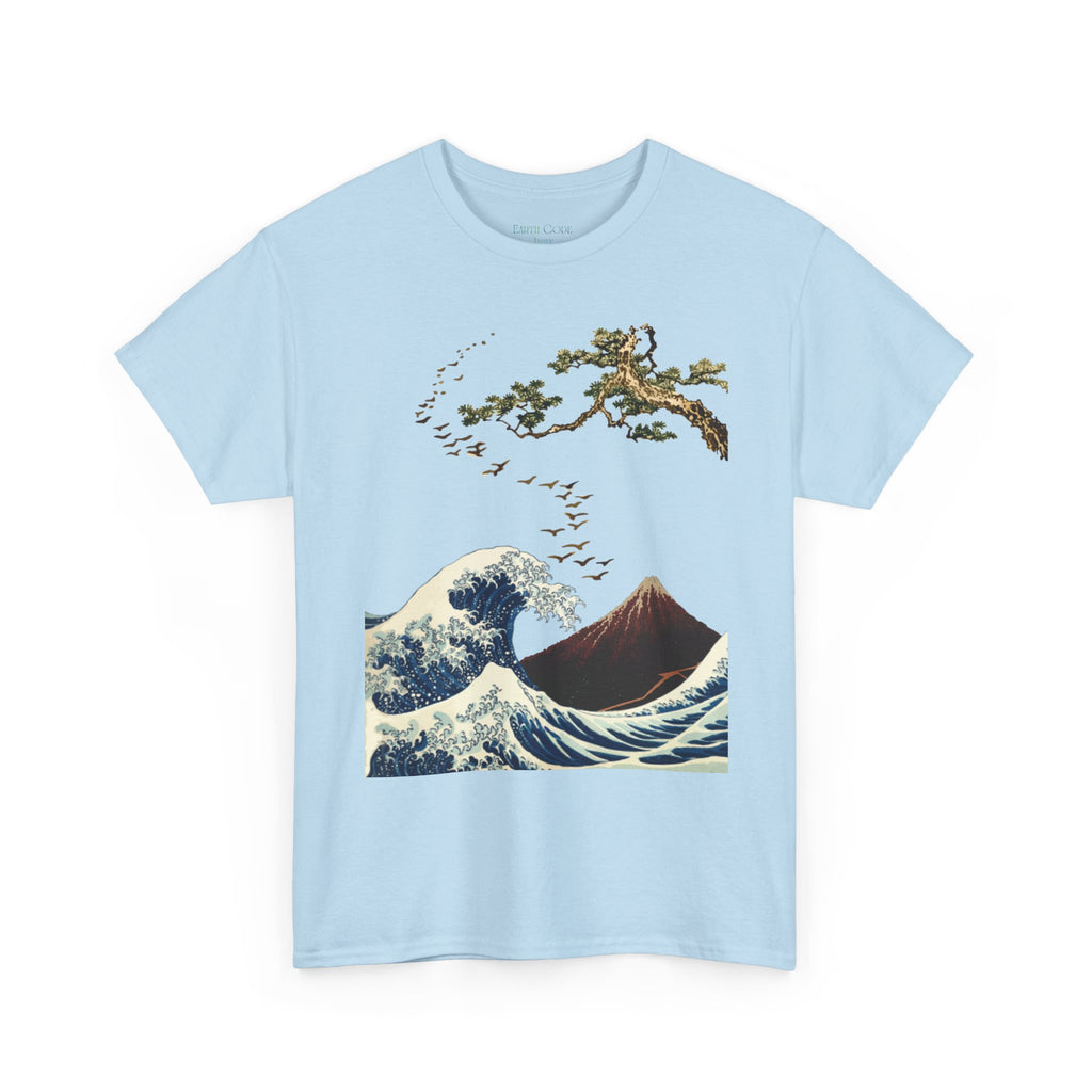 Hokusai Japanese Art T-Shirt | The Great Wave, Mount Fuji & Pine Tree Collage Tee