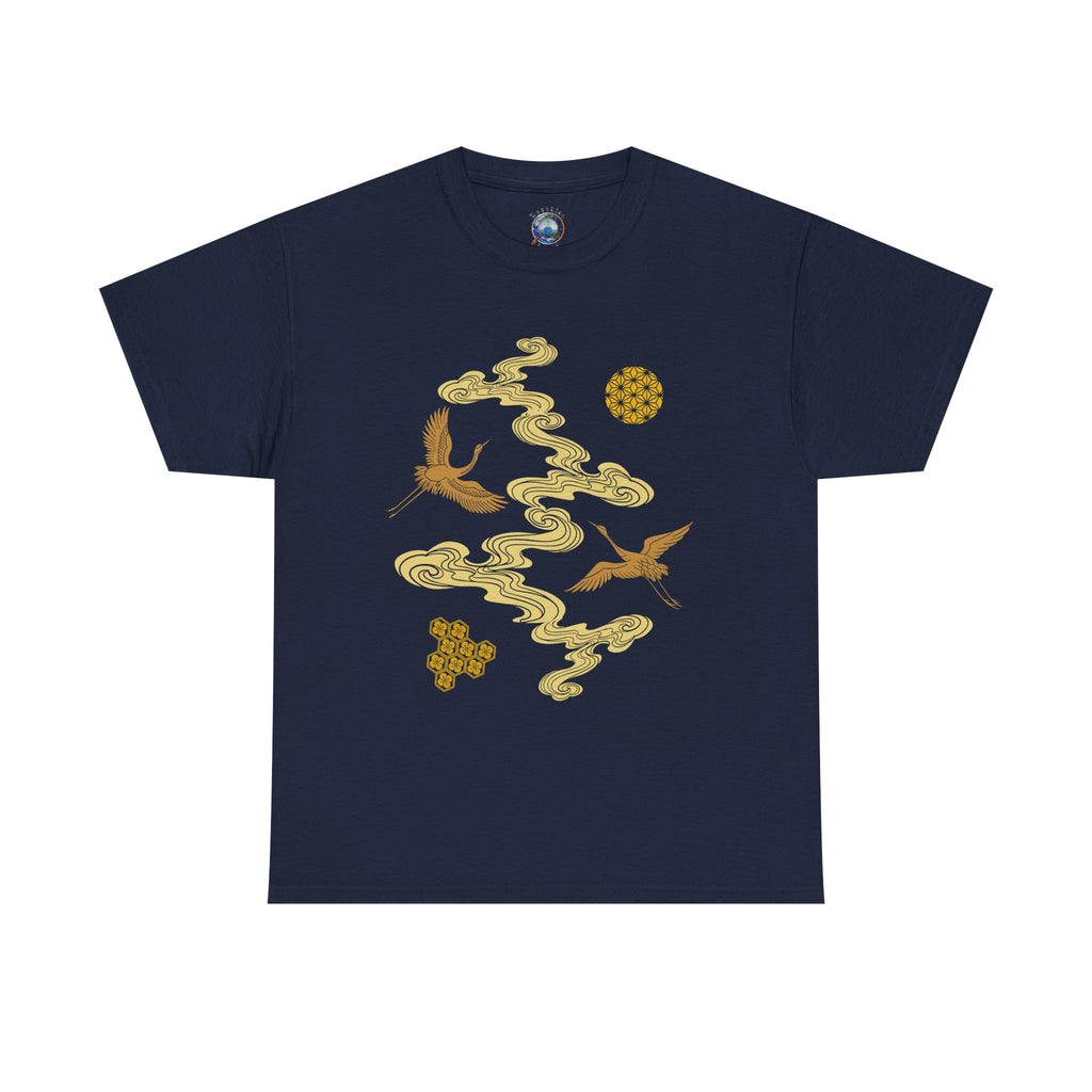 Crane & Gold Cloud Tee — Japanese inspired vintage Crane T-Shirt