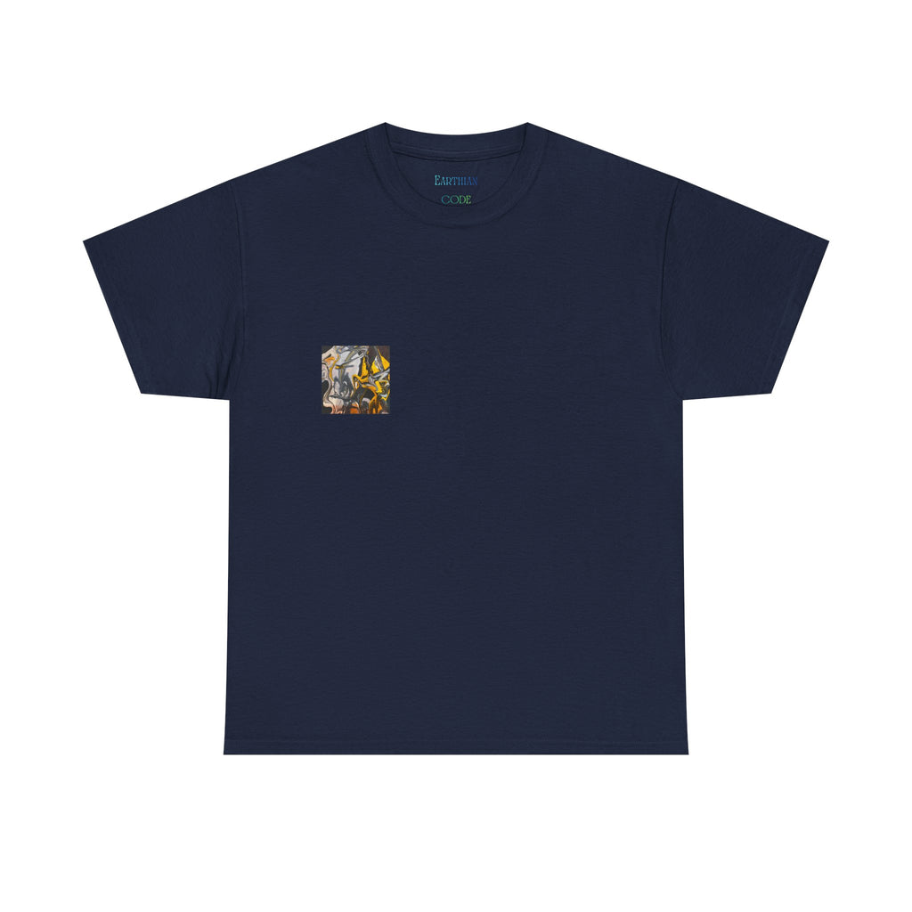 Black and Gold Marble Abstract Tee |  Art Print T-Shirt