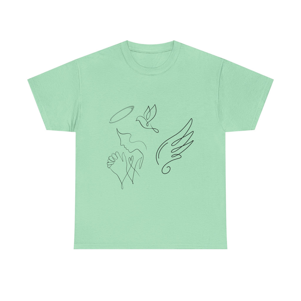 Copy of Copy of Minimal Subliminal circle text T-Shirt | Less Is More design