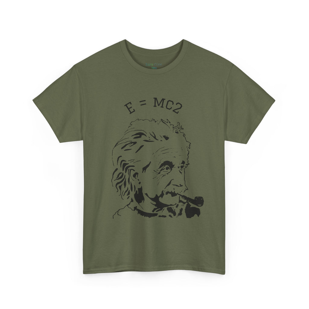 Einstein E=MC² Heavy Cotton Tee | Science Genius Graphic T-Shirt