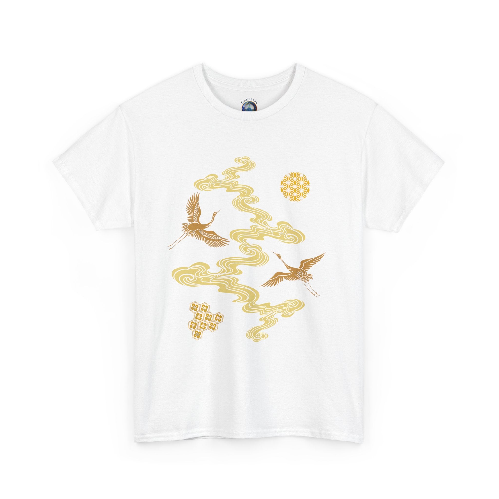 Crane & Gold Cloud Tee — Japanese inspired vintage Crane T-Shirt