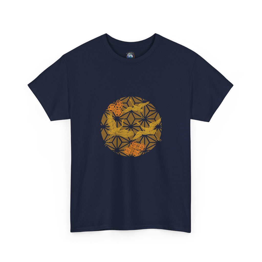 3 Gold Cranes, Sacred Geometry Graphic T shirts