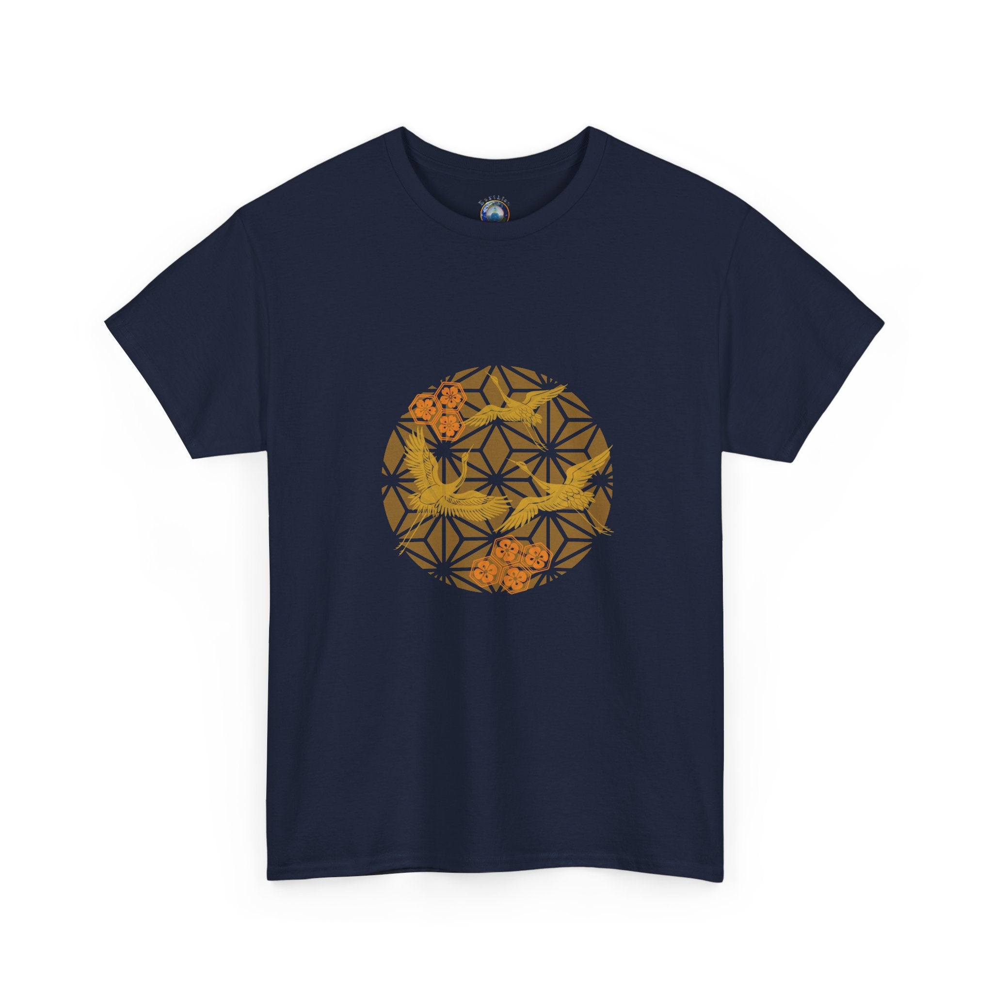 3 Gold Cranes, Sacred Geometry Graphic T shirts