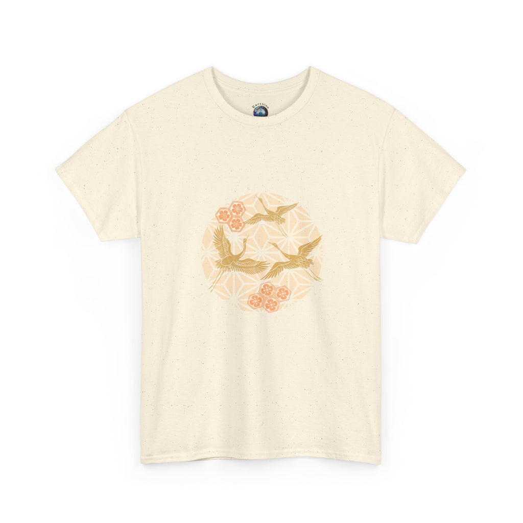 3 Gold Cranes, Sacred Geometry Graphic T shirts
