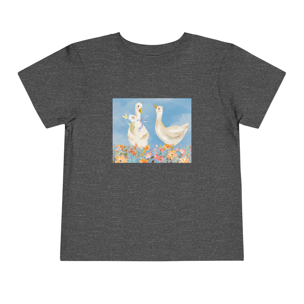 Mama and Baby Goose Toddler Tee | Spring Floral Animals