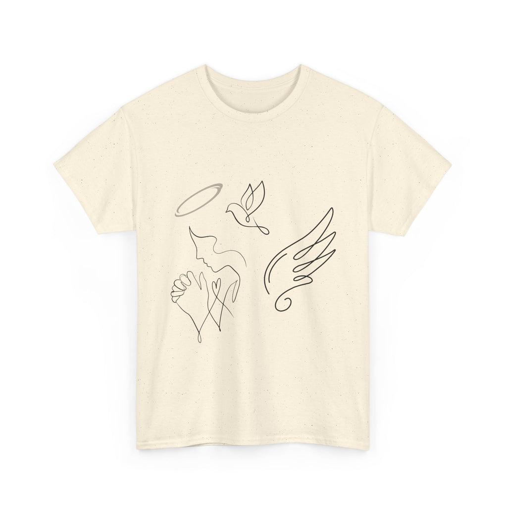 Copy of Copy of Minimal Subliminal circle text T-Shirt | Less Is More design