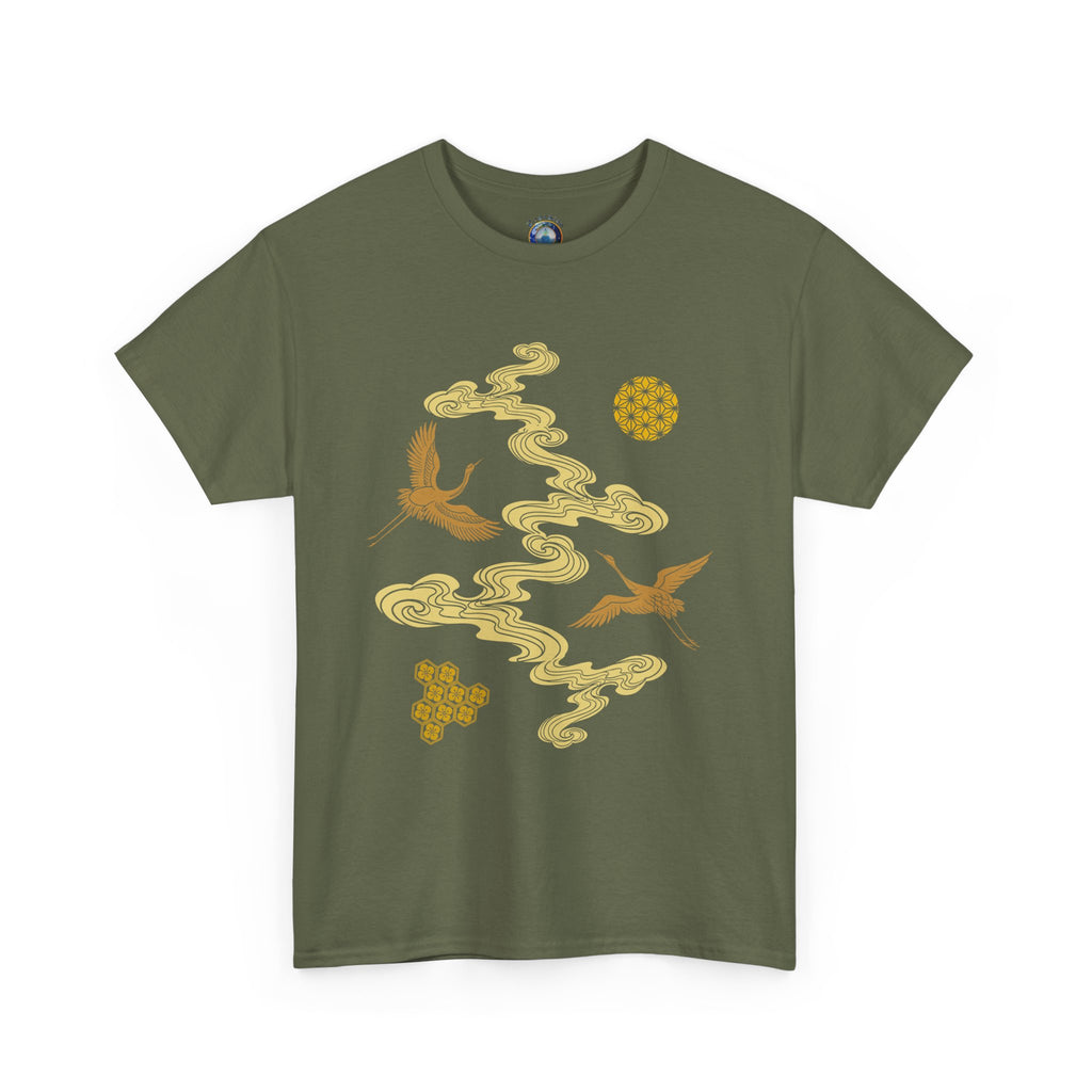 Crane & Gold Cloud Tee — Japanese inspired vintage Crane T-Shirt