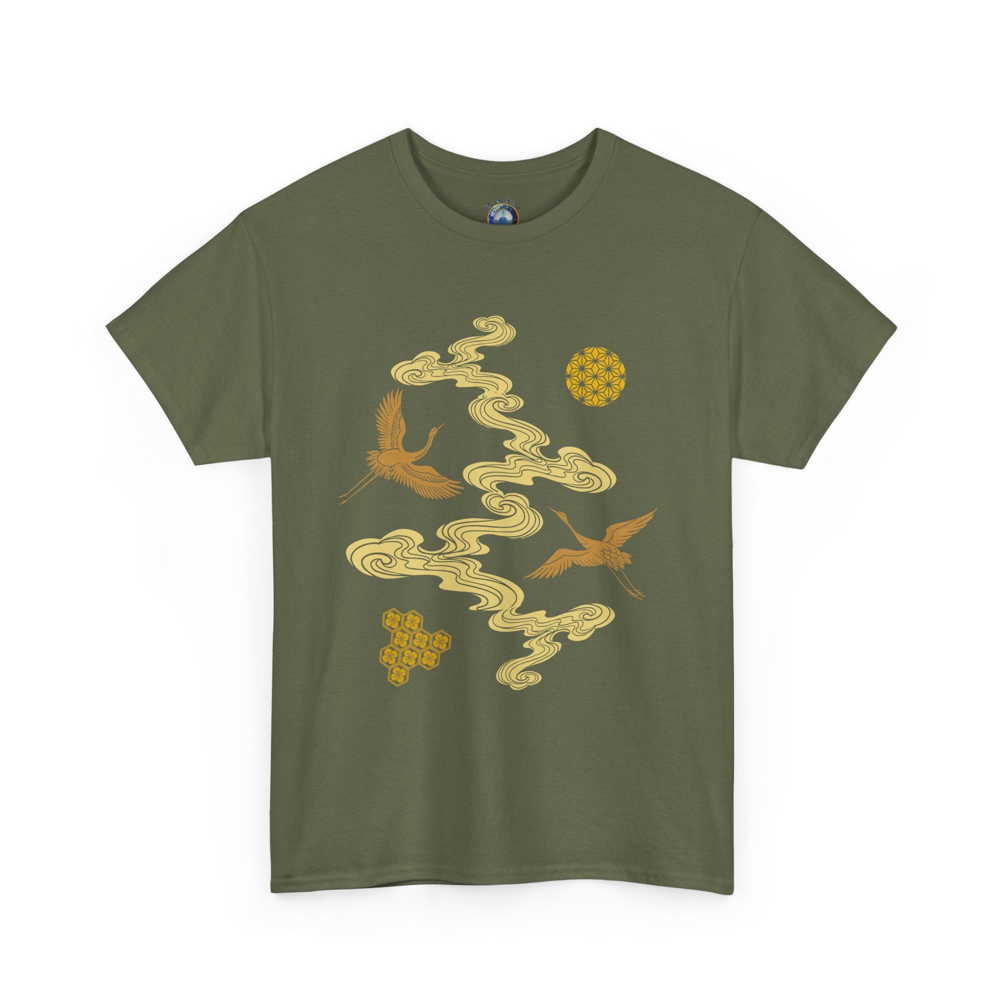 Crane & Gold Cloud Tee — Japanese inspired vintage Crane T-Shirt