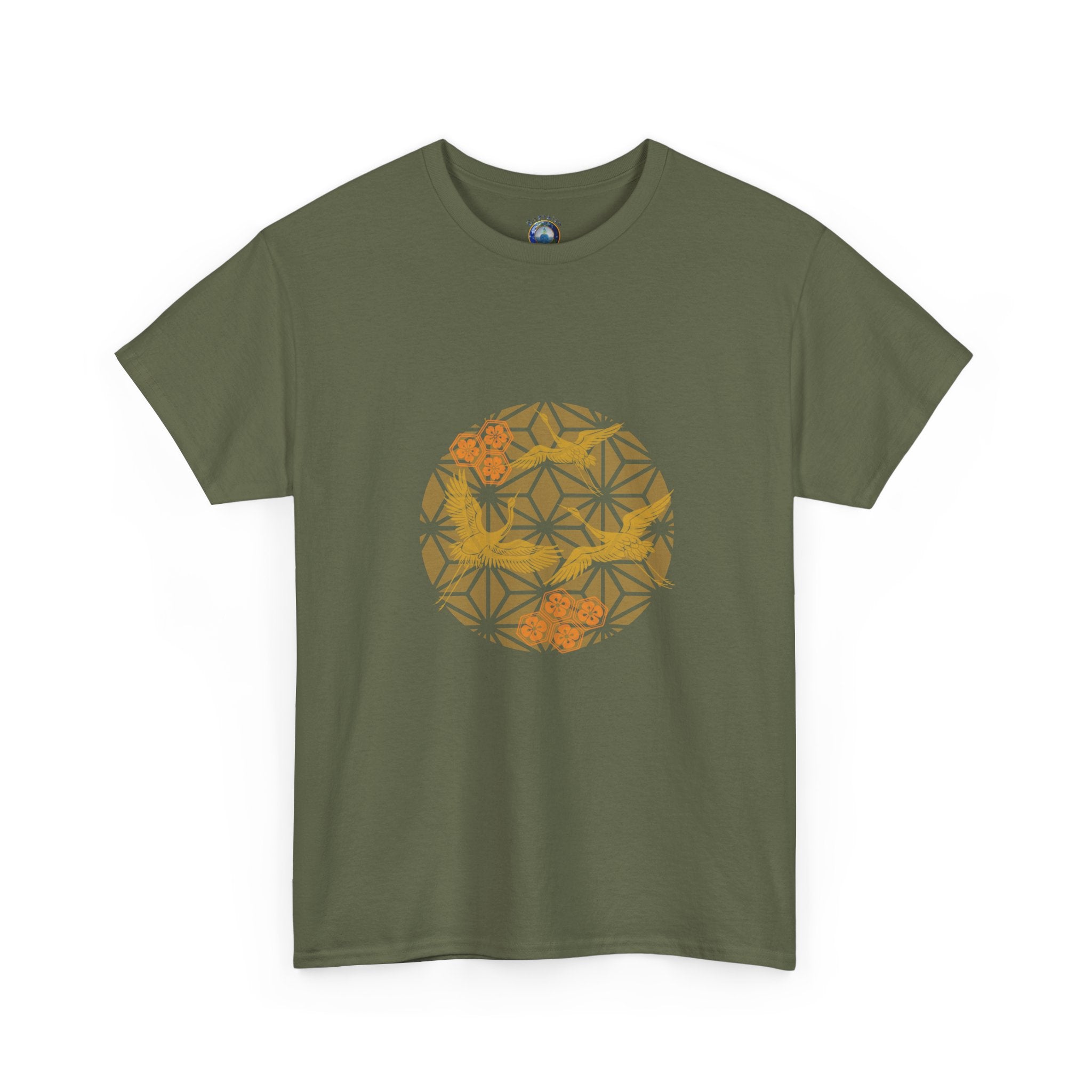 3 Gold Cranes, Sacred Geometry Graphic T shirts