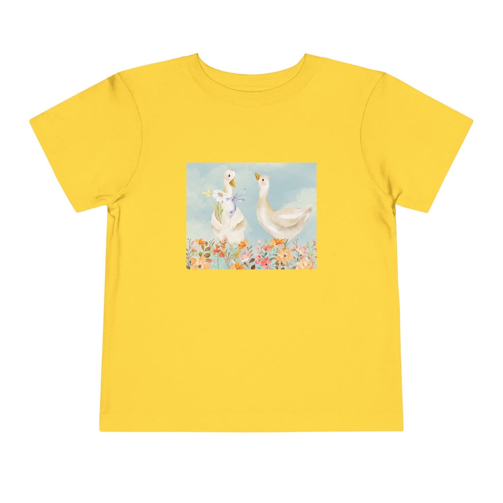 Mama and Baby Goose Toddler Tee | Spring Floral Animals