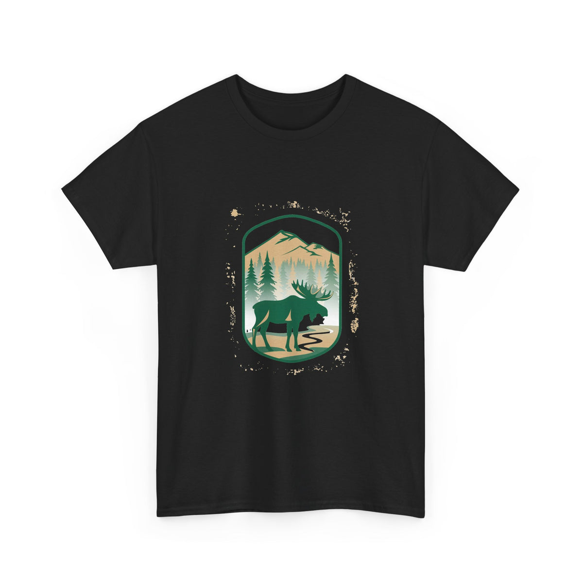 Moose Mountain Nature Tee — Outdoorsy Forest Graphic T-Shirt