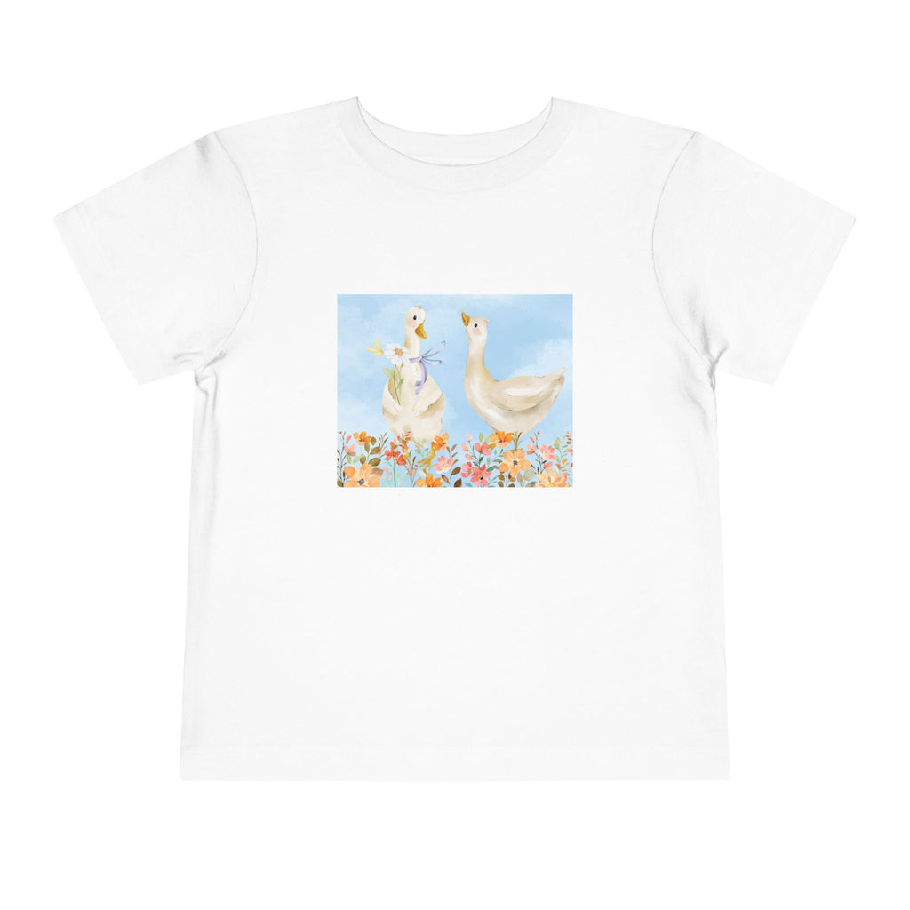 Mama and Baby Goose Toddler Tee | Spring Floral Animals