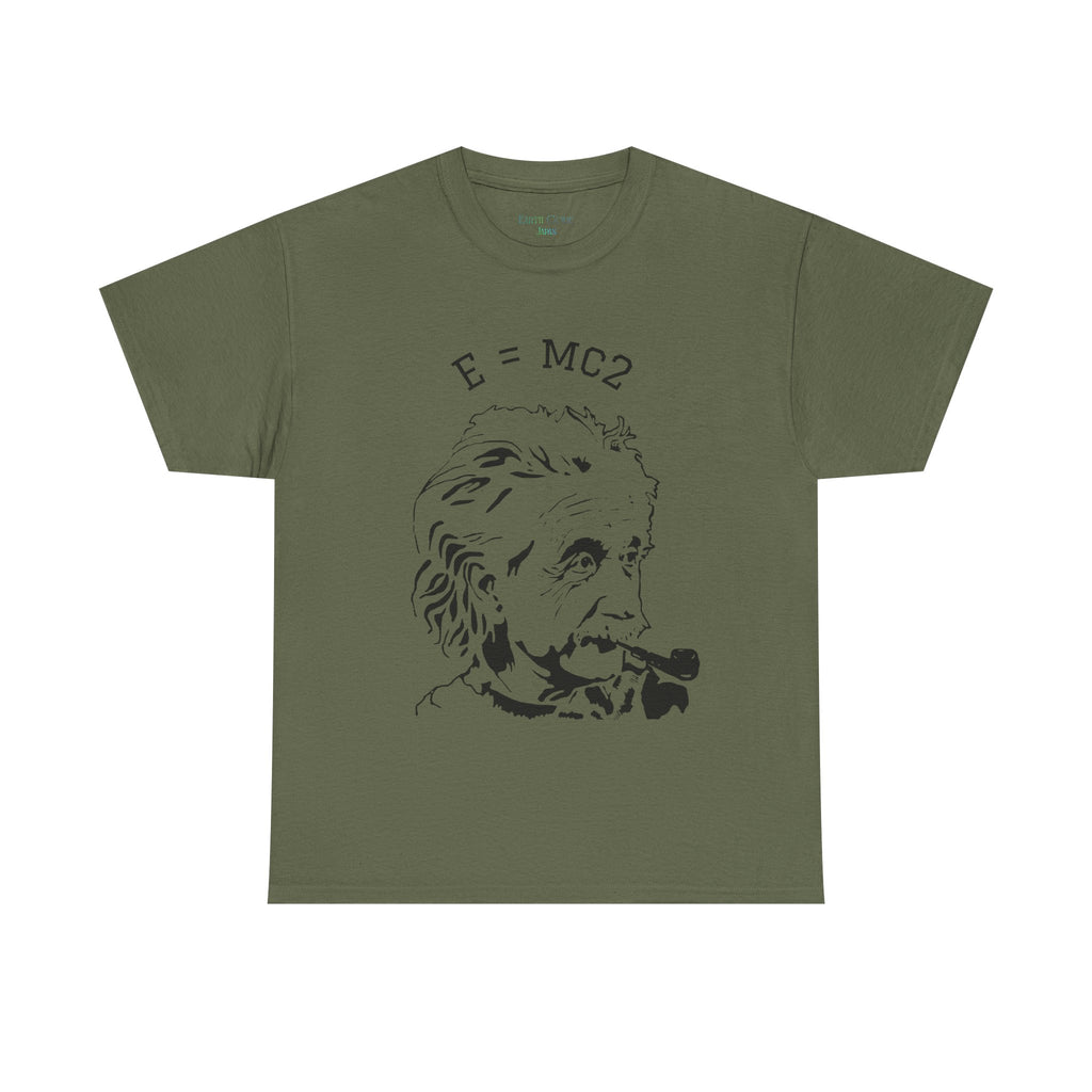 Einstein E=MC² Heavy Cotton Tee | Science Genius Graphic T-Shirt