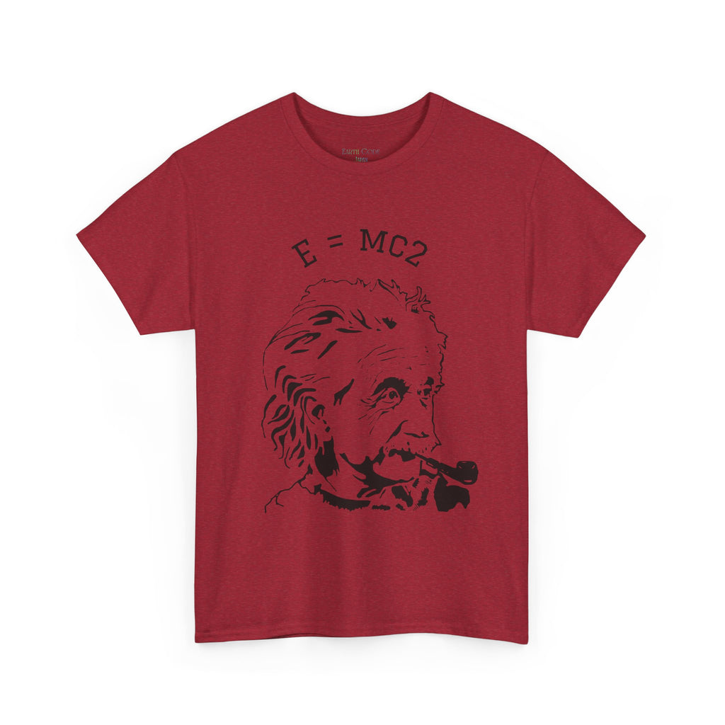Einstein E=MC² Heavy Cotton Tee | Science Genius Graphic T-Shirt