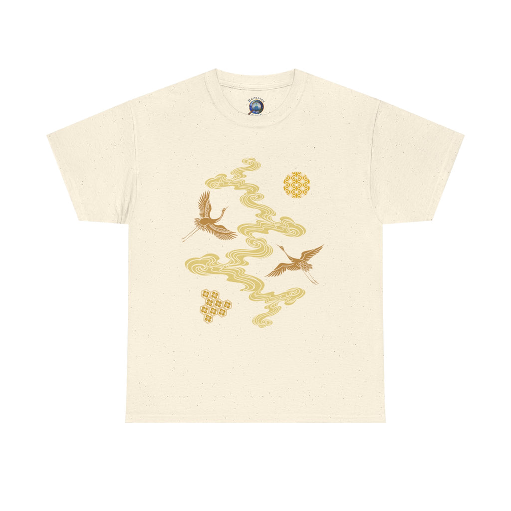 Crane & Gold Cloud Tee — Japanese inspired vintage Crane T-Shirt