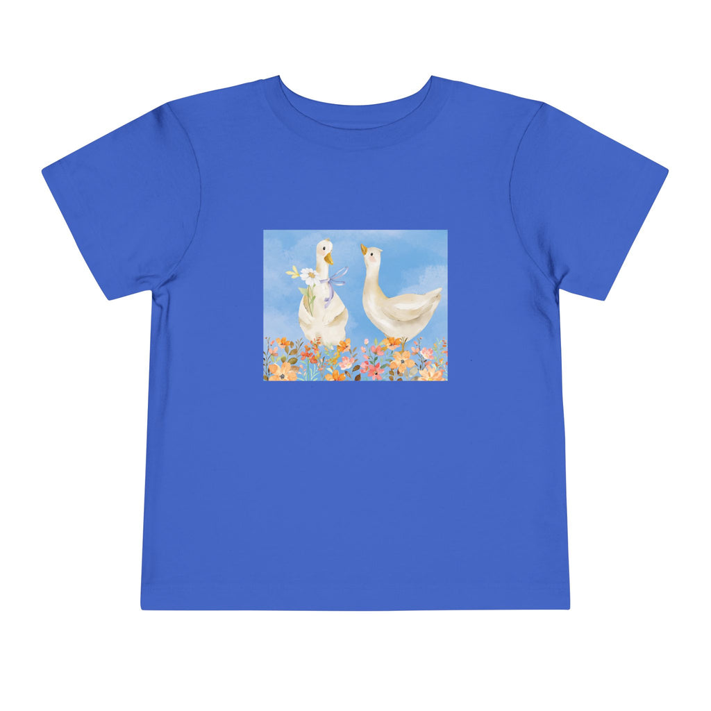 Mama and Baby Goose Toddler Tee | Spring Floral Animals