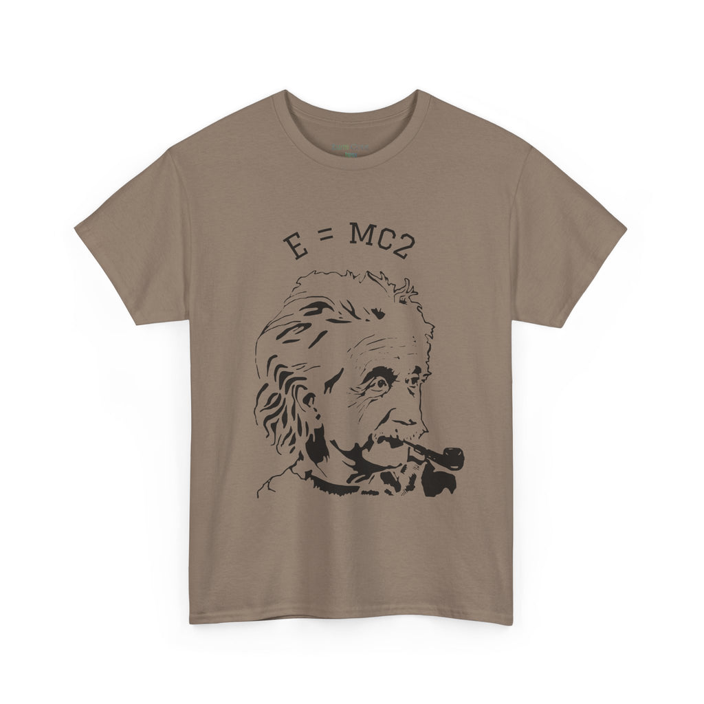 Einstein E=MC² Heavy Cotton Tee | Science Genius Graphic T-Shirt