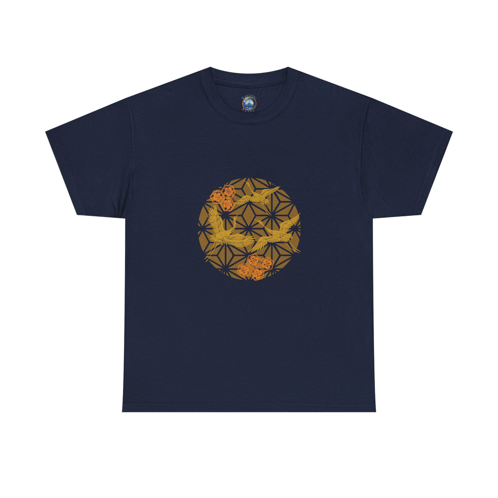 3 Gold Cranes, Sacred Geometry Graphic T shirts
