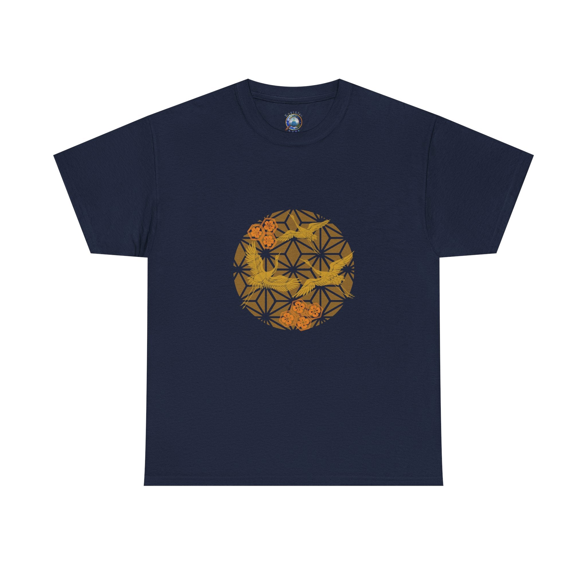 3 Gold Cranes, Sacred Geometry Graphic T shirts