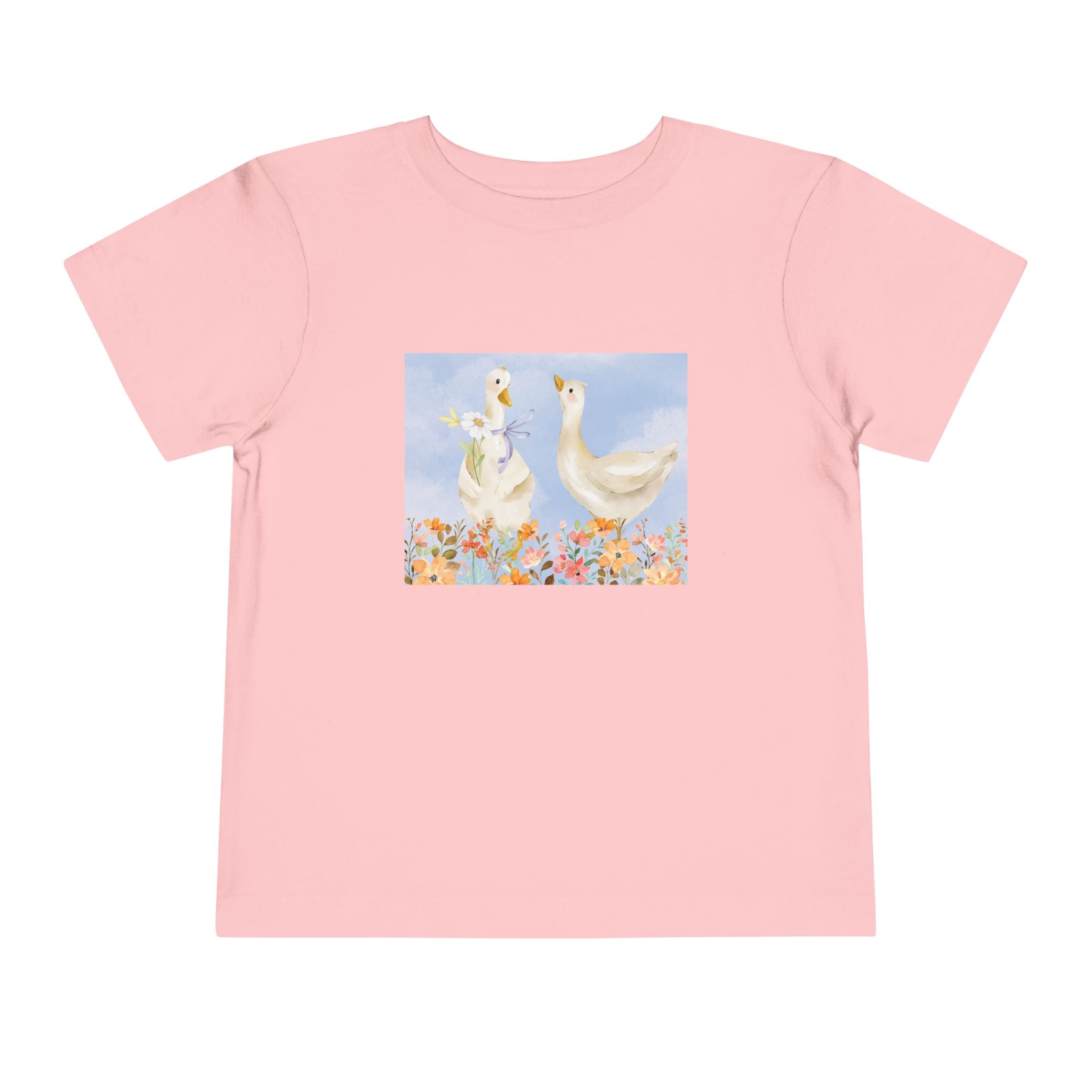 Mama and Baby Goose Toddler Tee | Spring Floral Animals