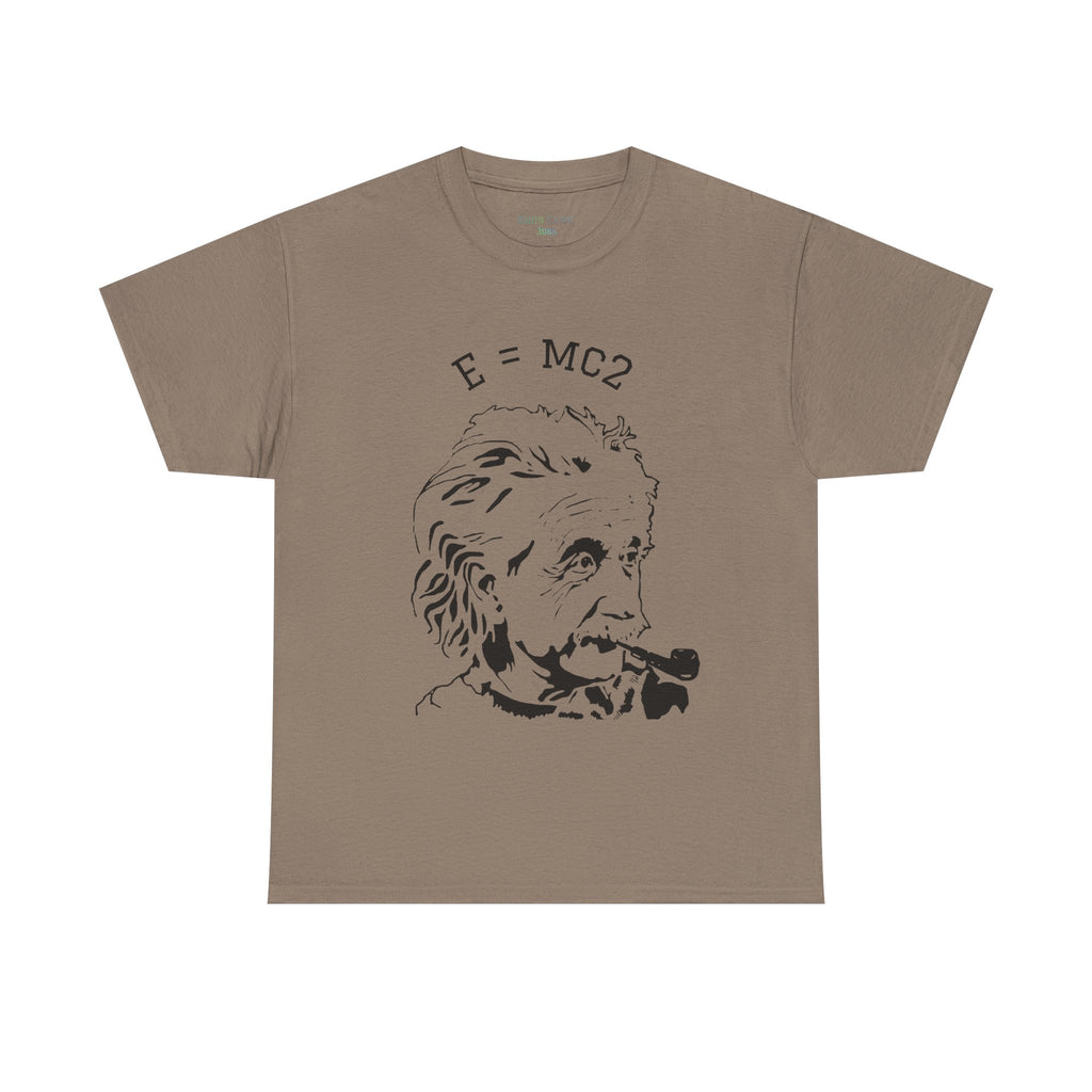 Einstein E=MC² Heavy Cotton Tee | Science Genius Graphic T-Shirt