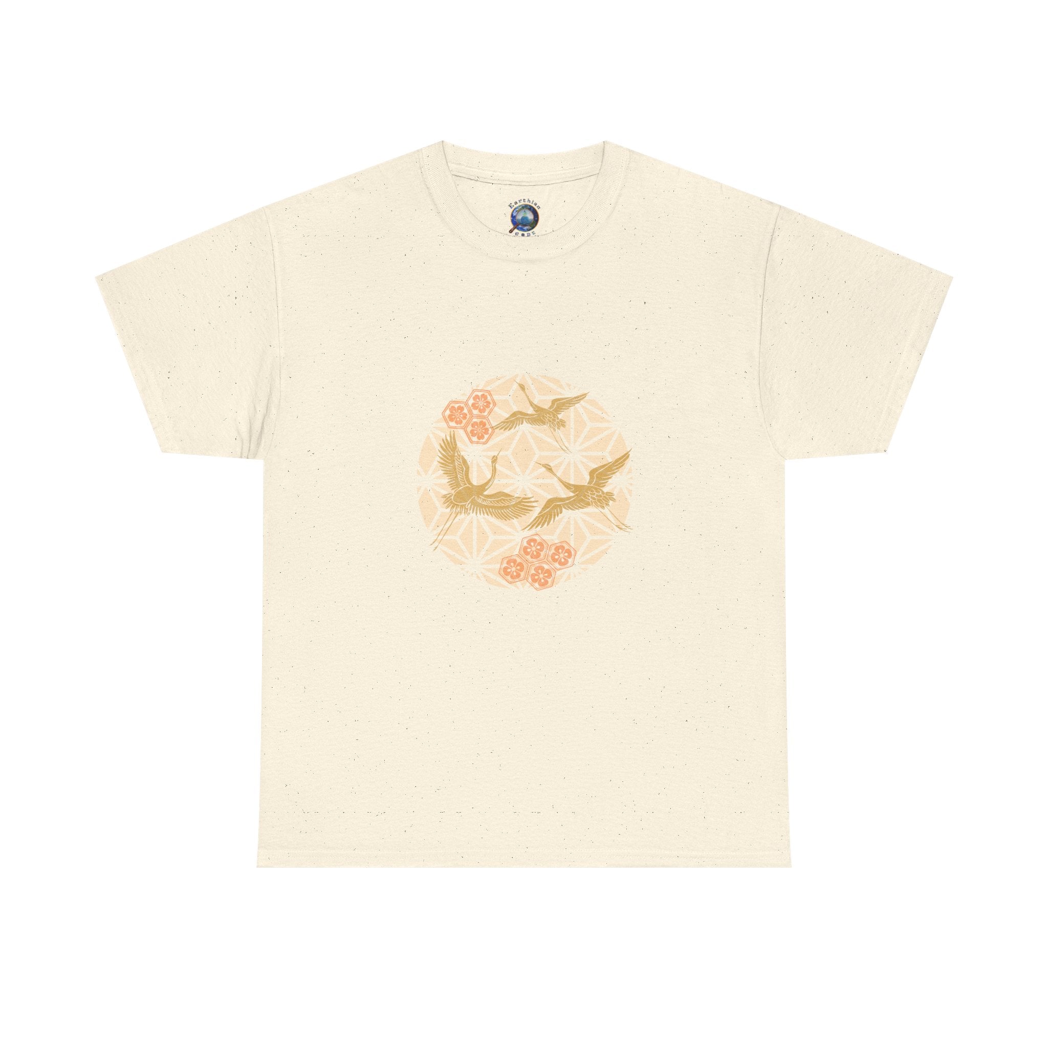 3 Gold Cranes, Sacred Geometry Graphic T shirts