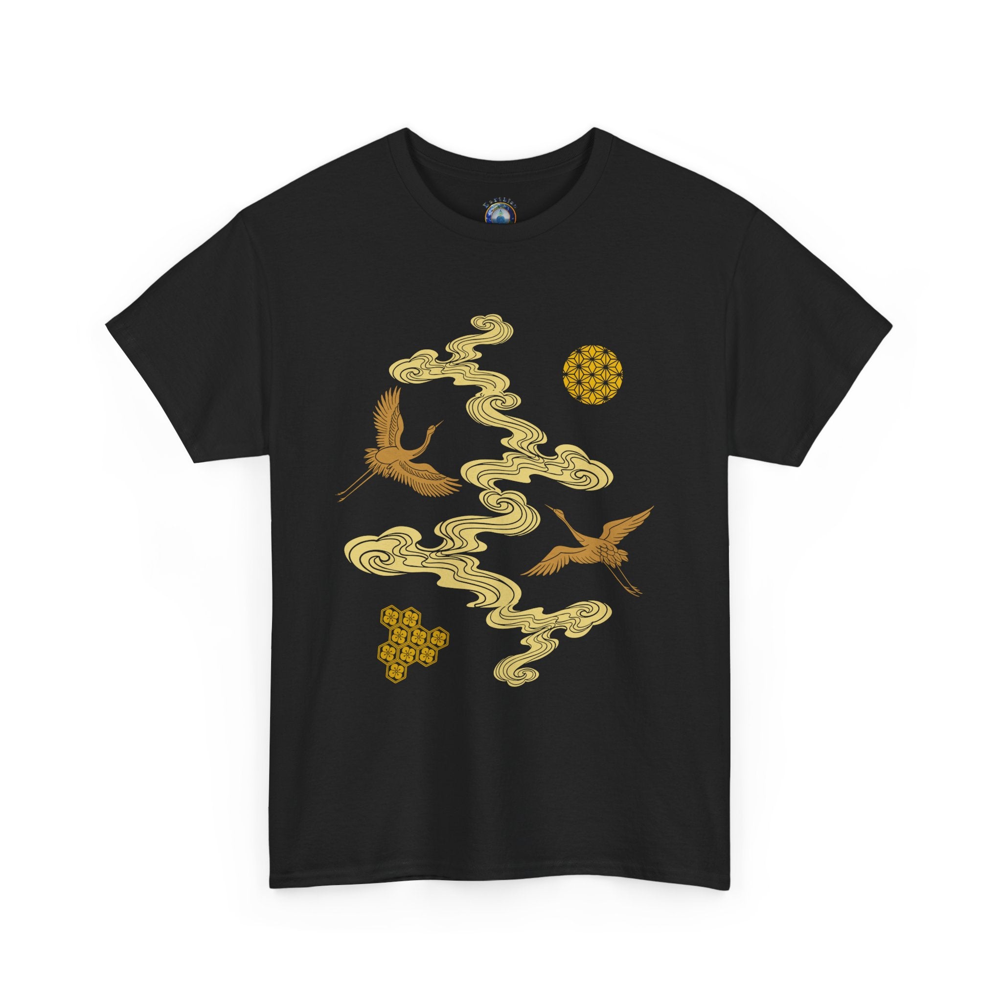 Crane & Gold Cloud Tee — Japanese inspired vintage Crane T-Shirt