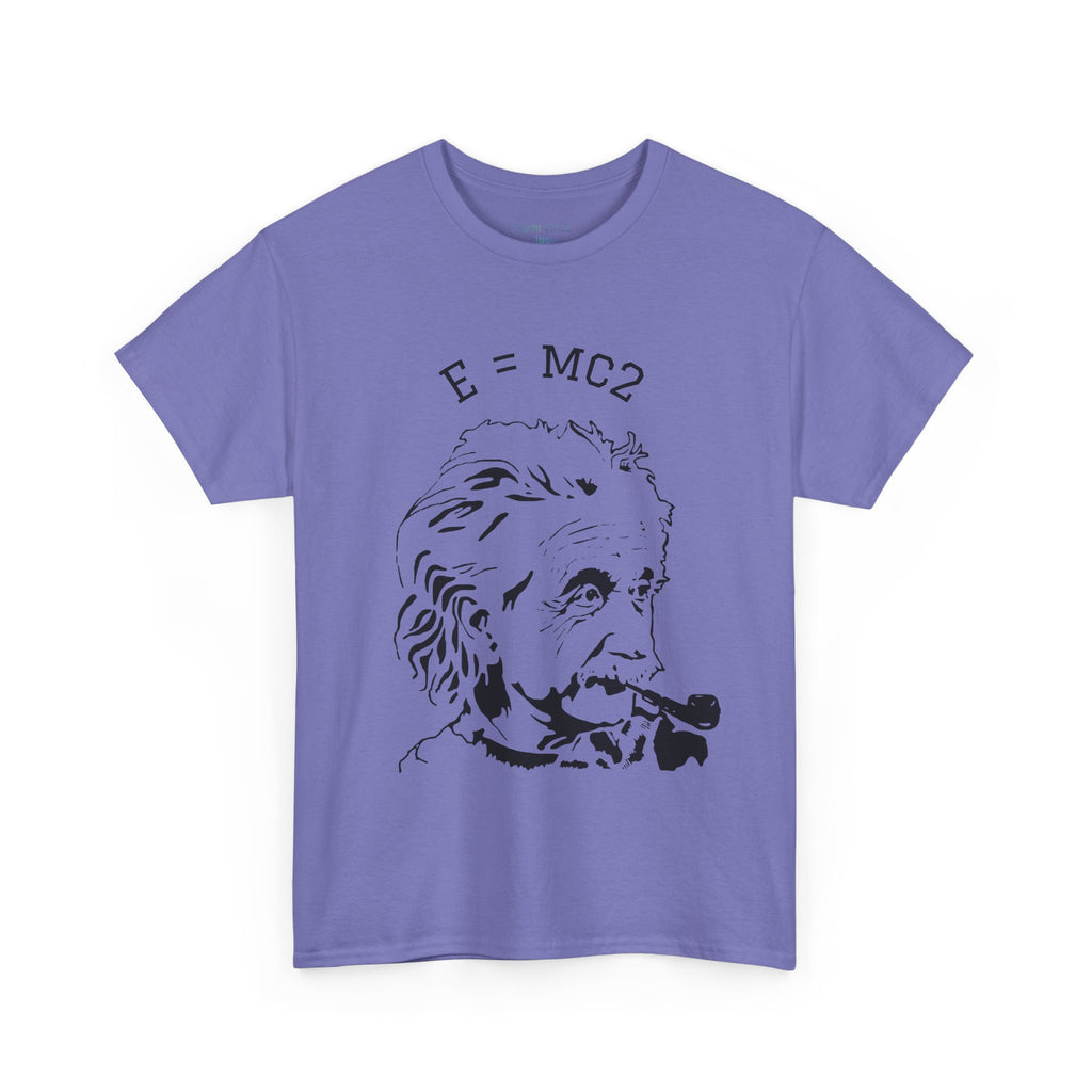 Einstein E=MC² Heavy Cotton Tee | Science Genius Graphic T-Shirt