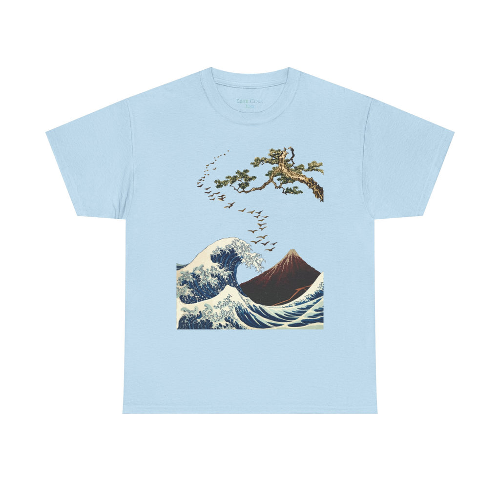 Hokusai Japanese Art T-Shirt | The Great Wave, Mount Fuji & Pine Tree Collage Tee