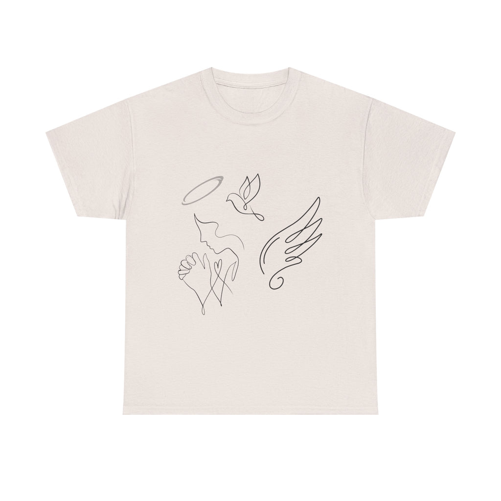 Copy of Copy of Minimal Subliminal circle text T-Shirt | Less Is More design