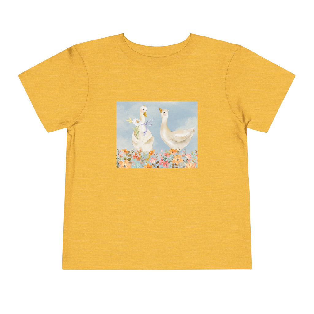 Mama and Baby Goose Toddler Tee | Spring Floral Animals