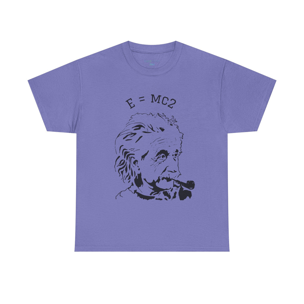Einstein E=MC² Heavy Cotton Tee | Science Genius Graphic T-Shirt
