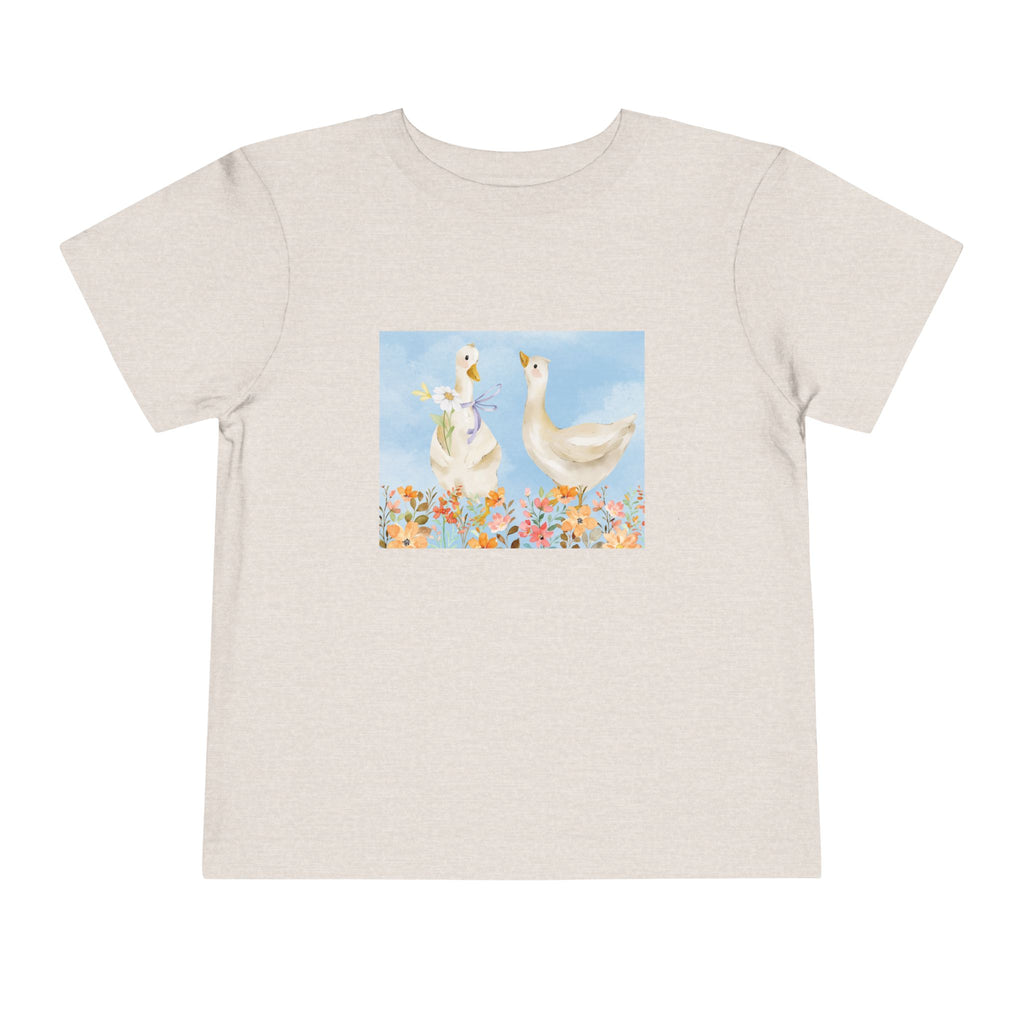 Mama and Baby Goose Toddler Tee | Spring Floral Animals