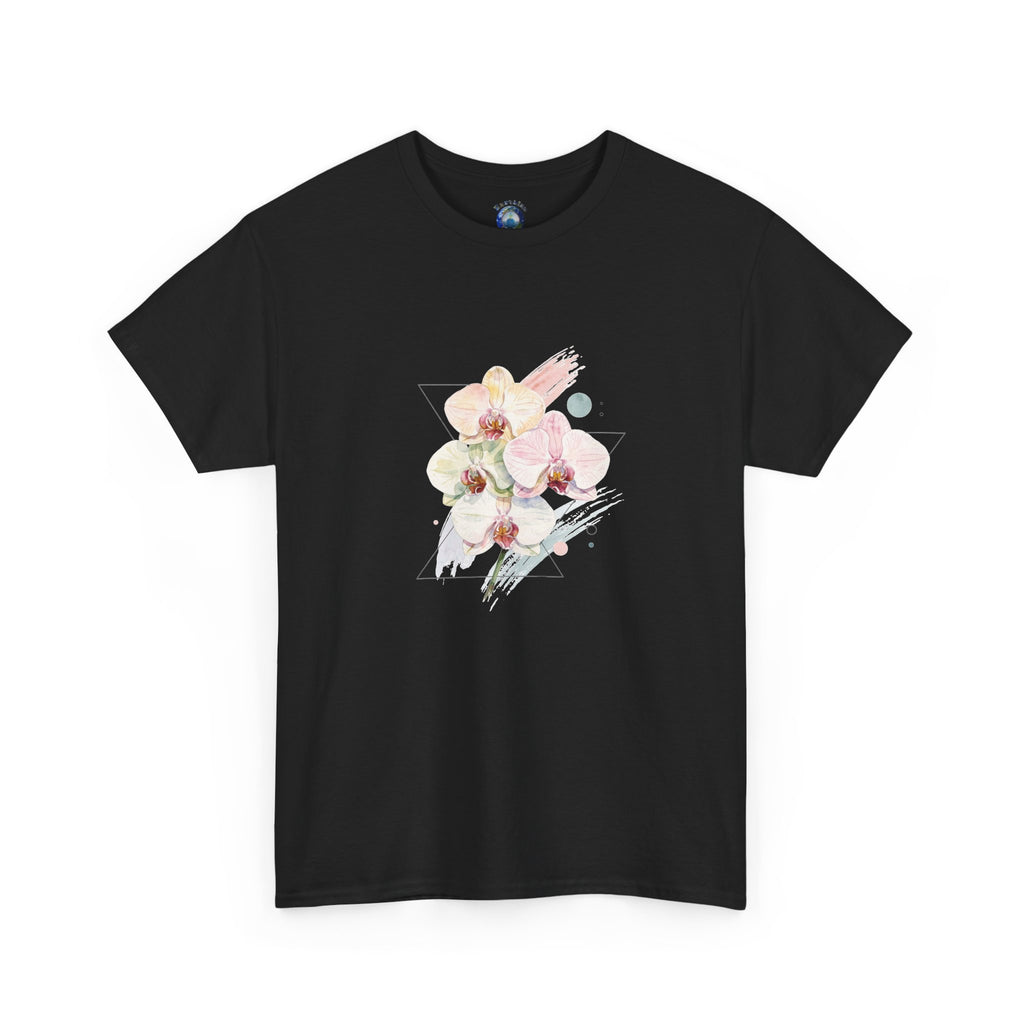 Orchid  Flower Geometric Floral Graphic T-Shirt | Earthian Code
