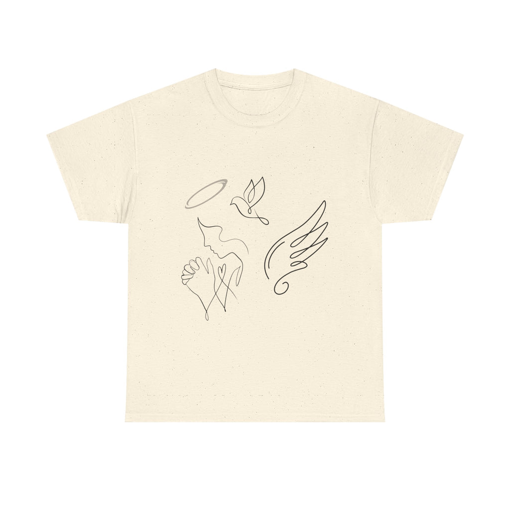 Copy of Copy of Minimal Subliminal circle text T-Shirt | Less Is More design