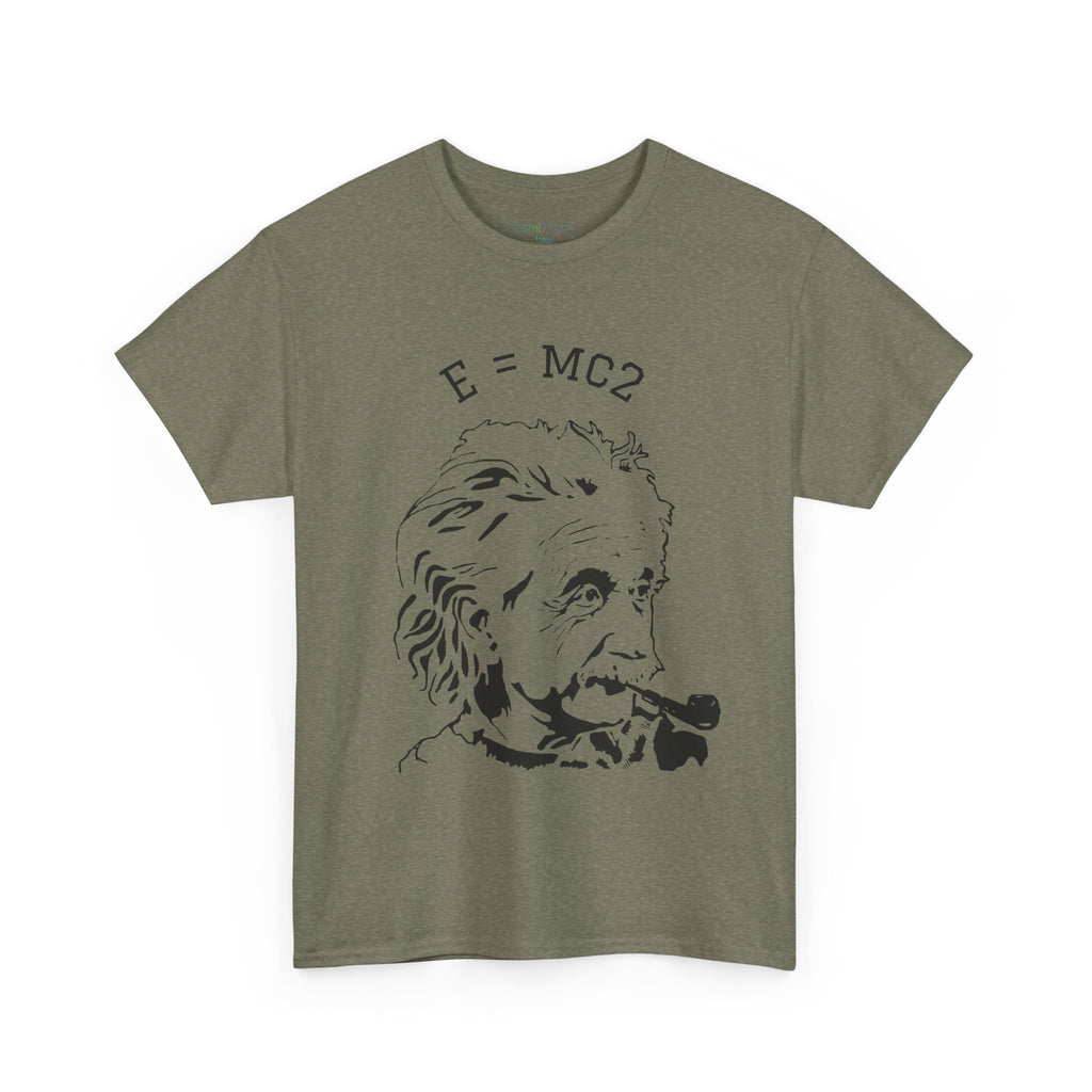Einstein E=MC² Heavy Cotton Tee | Science Genius Graphic T-Shirt