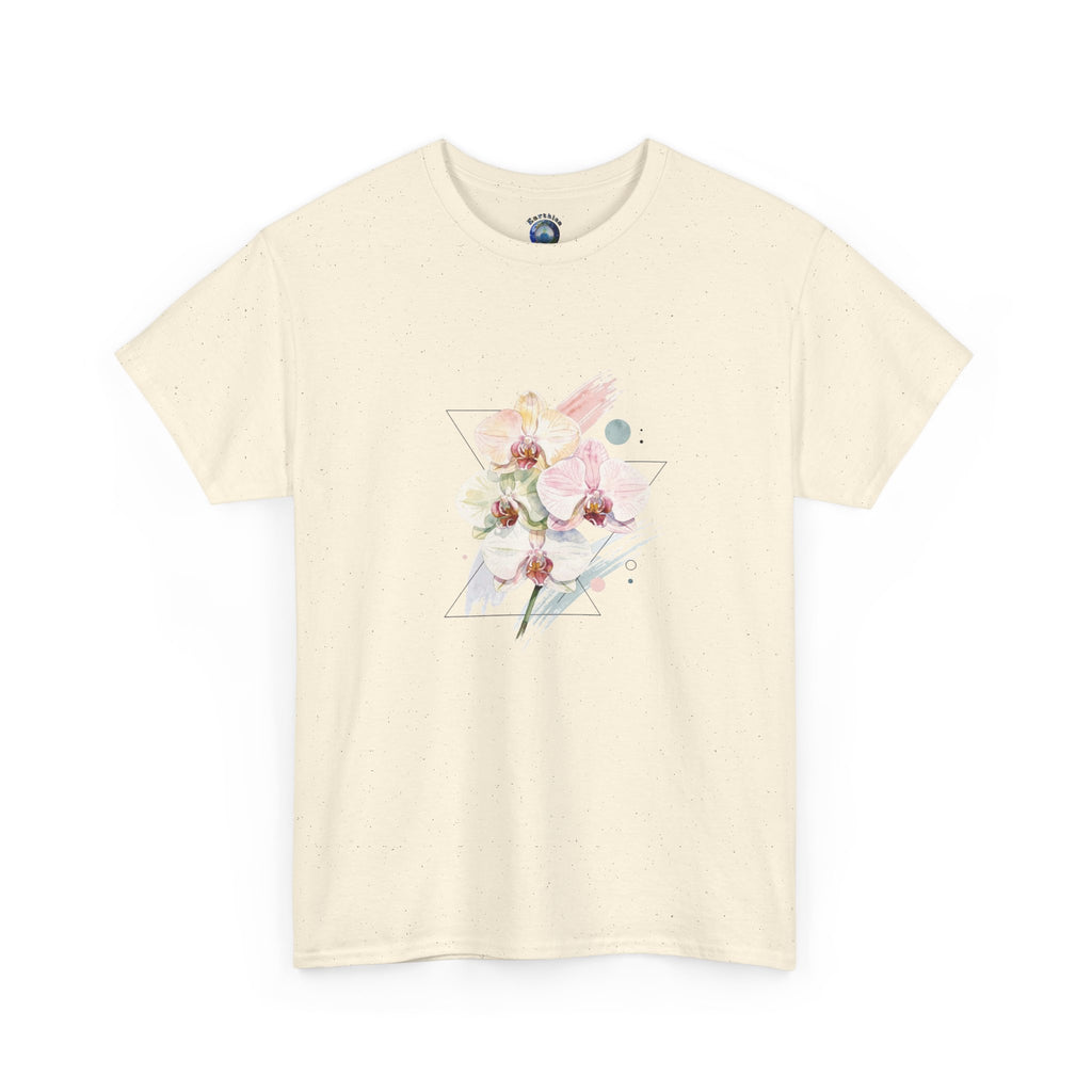 Orchid  Flower Geometric Floral Graphic T-Shirt | Earthian Code
