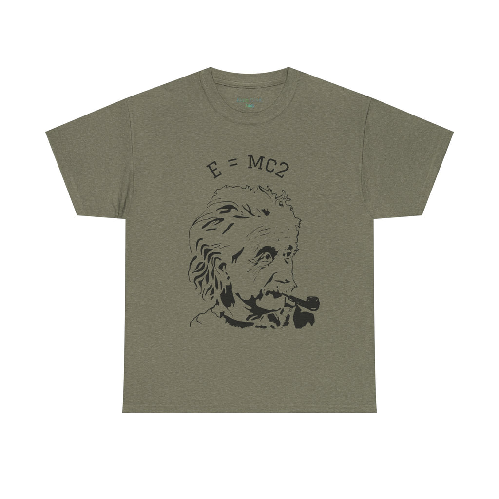 Einstein E=MC² Heavy Cotton Tee | Science Genius Graphic T-Shirt