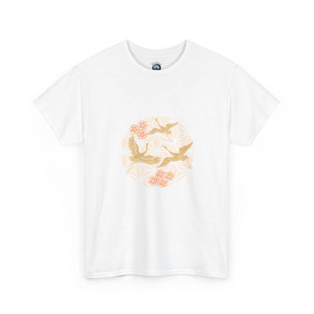 3 Gold Cranes, Sacred Geometry Graphic T shirts