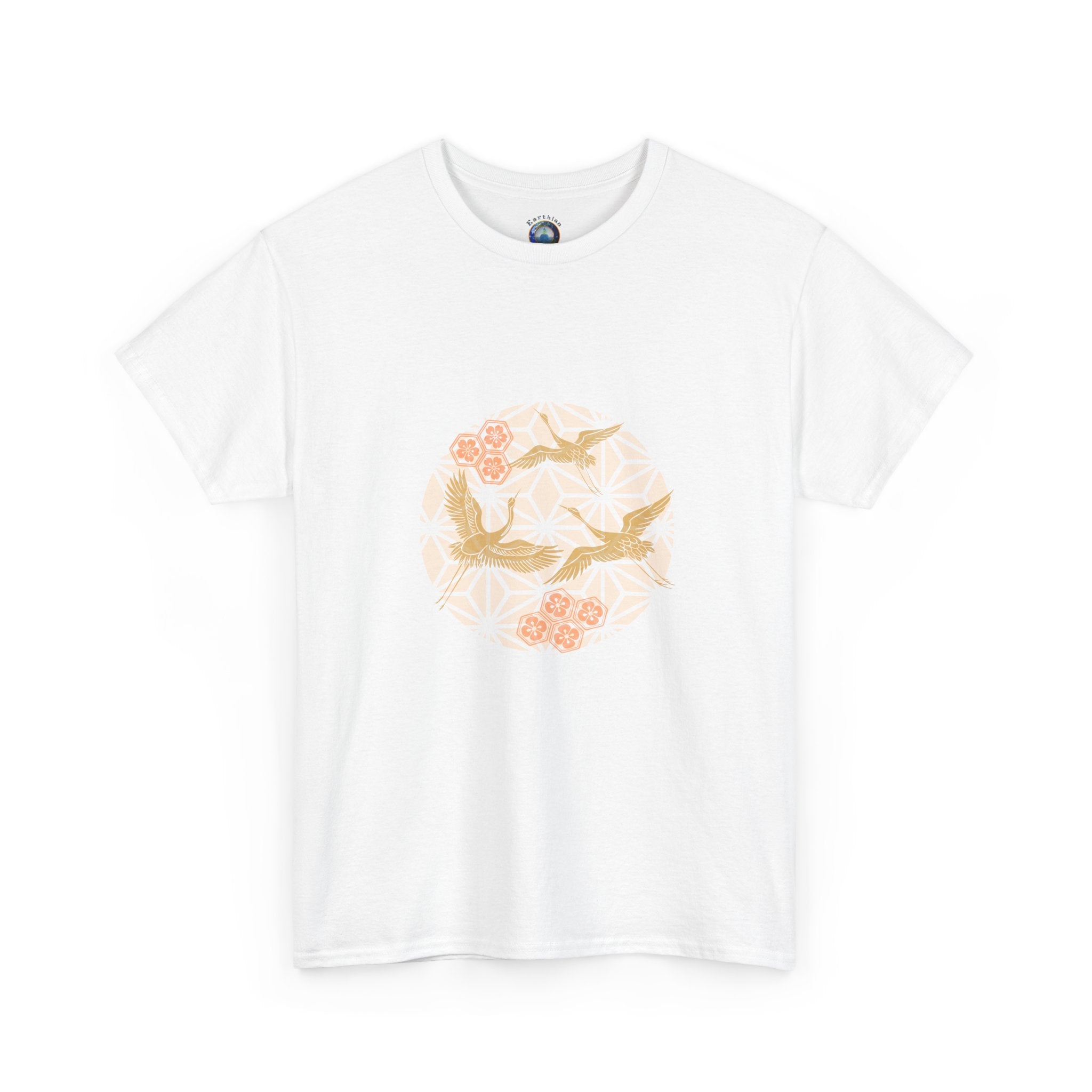 3 Gold Cranes, Sacred Geometry Graphic T shirts