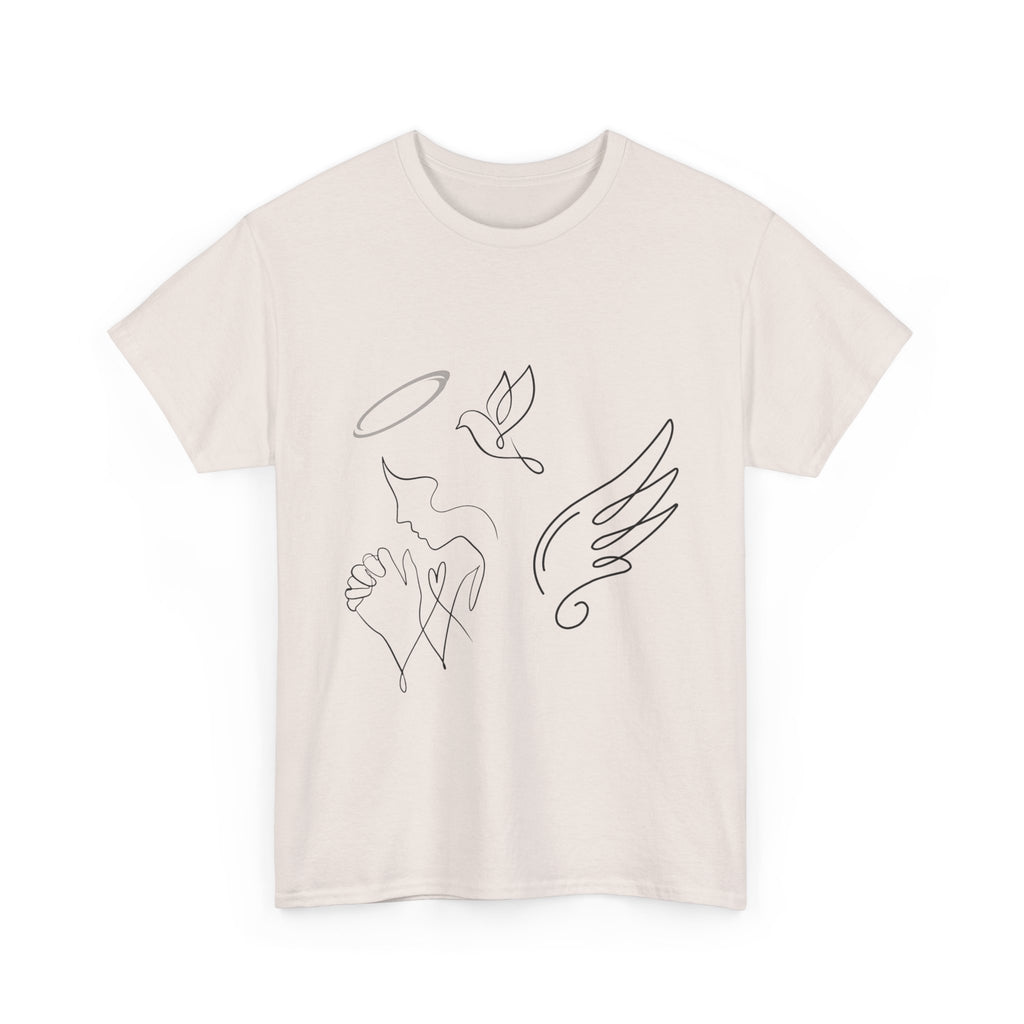 Copy of Copy of Minimal Subliminal circle text T-Shirt | Less Is More design